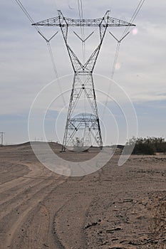 Communication - Power Tower between United States and Mexico photo